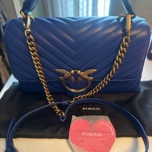 Pinko Blue Elegant Shoulder Bag